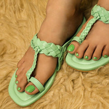 Load image into Gallery viewer, Chunky Braided Kolha Mint Green