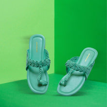 Load image into Gallery viewer, Chunky Braided Kolha Mint Green