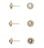 Pack of 3 - Stud Earrings Set - AGS06