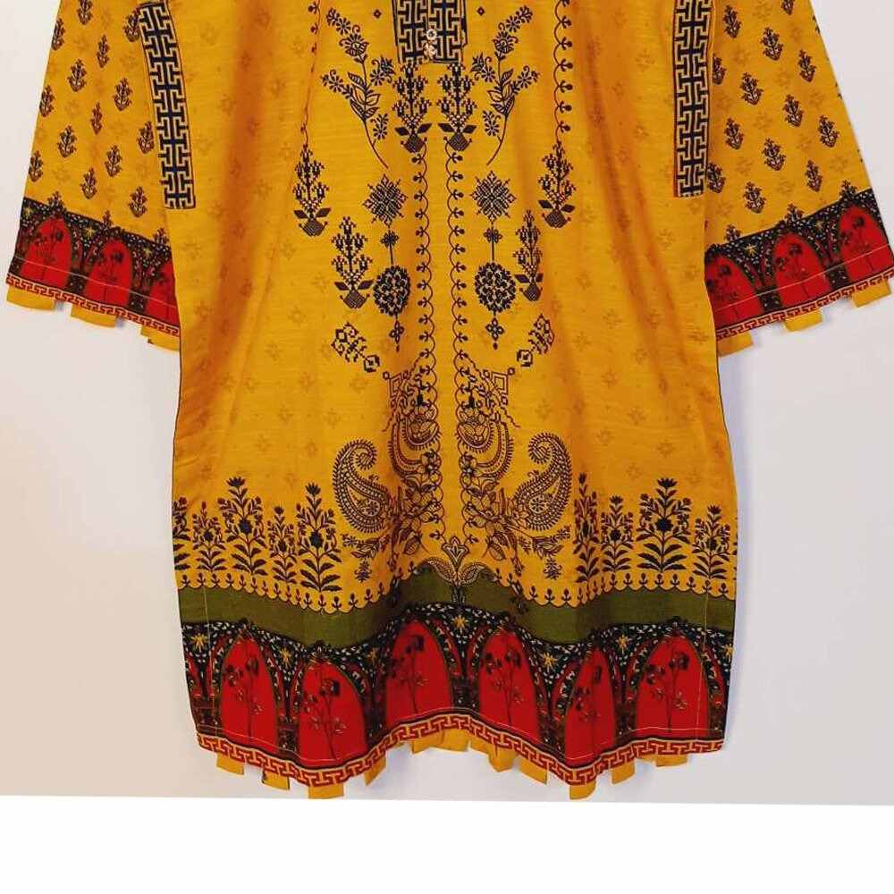 Yellow Khaddar Shirt - ZK224