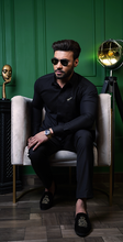 Load image into Gallery viewer, ER 614 Black Linen Men&#39;s Co Ord Sets