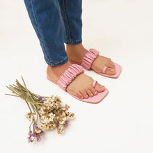 Load image into Gallery viewer, Aloha Ruffle Slides (Pink)