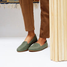 Load image into Gallery viewer, Olive Green Loafers