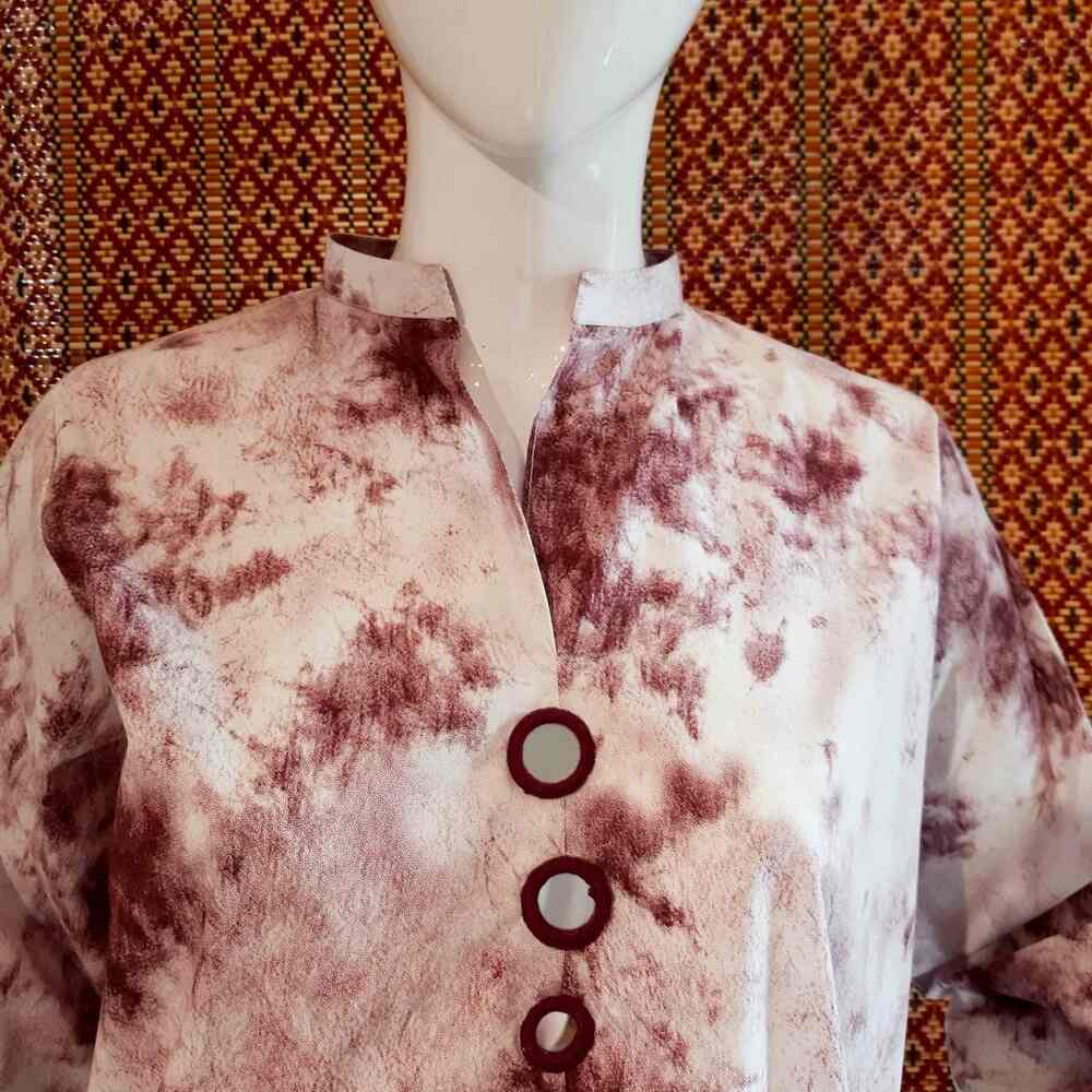 Printed Top With Mirror Work - BGK18