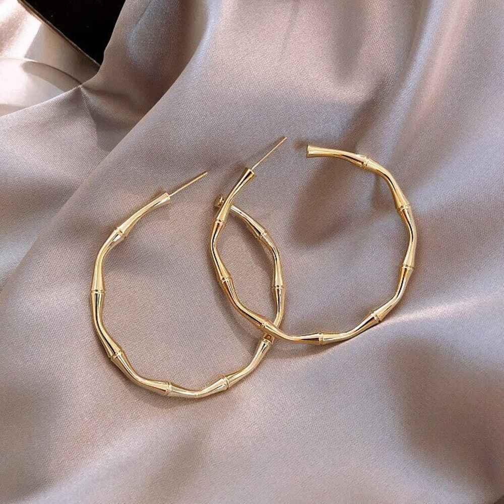 Round Hoop Earring - Gold - AE216