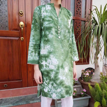 Load image into Gallery viewer, Tie and Dye Kurti - Green - BGK30