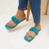 Aloha Ruffle Slides (Green)